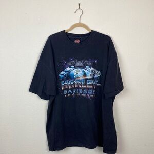 Harley Davidson Vintage 1999 Graphic Millenium Space Tee 3XL